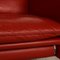 Rote Porto Ledersessel mit Relaxfunktion & Fußhocker von Erpo, 3er Set 5