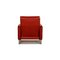 Poltrone Porto in pelle rossa con poggiapiedi di Erpo, set di 3, Immagine 12