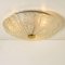 Large Handmade Thick Glass & Brass Flush Mount from Hille, 1960s, Image 13