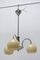 Lámpara de araña Art Déco de tres brazos, Bohemia, años 30, Imagen 5
