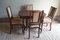 Antique Art Deco Mahogany Dining Table & Chairs, Set of 5 5