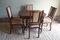 Table et Chaises de Salle à Manger Art Déco Antique en Acajou, Set de 5 5