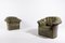 Chesterfield Style Green Leather Club Chairs from Skippers, Set of 2 1