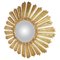 Large Vintage Golden Sunburst Mirror, 1960s 1