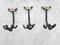 Brass Cat and Lion Coat Hooks by Walter Bosse, 1950s, Set of 7 3
