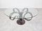 Sculpted Steel Flower Coffee Table, 1970s 5