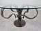 Sculpted Steel Flower Coffee Table, 1970s 7