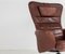 Mid-Century Danish Swivel Chair in Cognac Brown Leather on Chrome Base 6