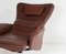 Mid-Century Danish Swivel Chair in Cognac Brown Leather on Chrome Base 9