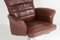 Mid-Century Danish Swivel Chair in Cognac Brown Leather on Chrome Base, Image 15