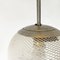 Lámpara de araña italiana Art Déco de malla de vidrio con tallo de metal, años 30, Imagen 5