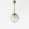 Lámpara de araña italiana Art Déco de malla de vidrio con tallo de metal, años 30, Imagen 3