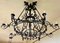 Large 19th Century French Wrought Iron Twelve-Light Chandelier, Image 4