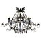 Large 19th Century French Wrought Iron Twelve-Light Chandelier 1