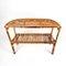 Midcentury Rattan & Bamboo Console Table in Franco Albini Style, Italy, 1960s 9