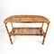 Midcentury Rattan & Bamboo Console Table in Franco Albini Style, Italy, 1960s, Image 9