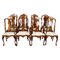 18th Century Dutch Marquetry Walnut High Back Dining Chairs, Set of 12, Image 1