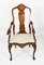 18th Century Dutch Marquetry Walnut High Back Dining Chairs, Set of 12, Image 4