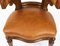 Chaise de Bureau Victorienne Antique en Chêne et Cuir, 19ème Siècle 4