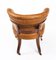 Antique Victorian Oak & Leather Desk Chair Tub Chair 19th Century, Image 10