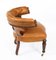Antique Victorian Oak & Leather Desk Chair Tub Chair 19th Century, Image 5