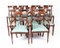 Vintage Twin Pillar Dining Table & 10 Dining Chairs 20th C, Set of 11 13