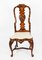 Antique Dutch Marquetry Walnut Highback Side Chairs, Set of 2 4