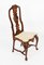Antique Dutch Marquetry Walnut Highback Side Chairs, Set of 2, Image 2