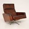 Vintage Leather Leo Swivel Chair by Robin Day for Hille, 1960s, Image 1
