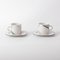 German Porcelain Coffee Cups with Saucers from Scherzer Bavaria, 1980s, Set of 4 1