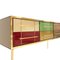 Italian Sideboard in Solid Wood With Colored Glass, 1950s, Image 3