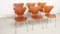 3107 Serie 7 Esszimmerstühle aus Teak von Arne Jacobsen für Fritz Hansen, 1960er, 6er Set 1