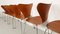 3107 Series 7 Dining Chairs in Teak by Arne Jacobsen for Fritz Hansen, 1960s, Set of 6, Image 9