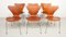 Chaises de Salle à Manger 3107 Série 7 en Teck par Arne Jacobsen pour Fritz Hansen, 1960s, Set de 6 3