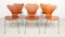 3107 Series 7 Dining Chairs in Teak by Arne Jacobsen for Fritz Hansen, 1960s, Set of 6, Image 16