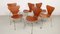 3107 Series 7 Dining Chairs in Teak by Arne Jacobsen for Fritz Hansen, 1960s, Set of 6, Image 4