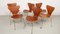 Chaises de Salle à Manger 3107 Série 7 en Teck par Arne Jacobsen pour Fritz Hansen, 1960s, Set de 6 4