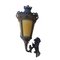 Mid-Century Outdoor Sconce in Iron & Glass 1