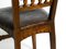 Art Nouveau Decorated Oak Chairs with Original Leather Seats, 1900, Set of 2 7