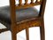 Art Nouveau Decorated Oak Chairs with Original Leather Seats, 1900, Set of 2, Image 7