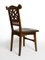 Art Nouveau Decorated Oak Chairs with Original Leather Seats, 1900, Set of 2 19