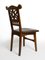 Art Nouveau Decorated Oak Chairs with Original Leather Seats, 1900, Set of 2, Image 19