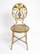Italienischer Regency Stuhl aus vergoldetem Schmiedeeisen, 1970er 3