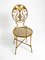 Regency Italian Gold Plated Wrought Iron Chair, 1970s 2