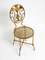 Regency Italian Gold Plated Wrought Iron Chair, 1970s 19