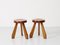 Vintage Pine Stools by Charlotte Perriand for Les Arcs, France, 1960s, Set of 2 1