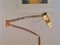 Tall Modernist Golden Height Adjustable Floor Lamp 1970s 12
