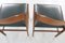 Solid Wooden Chairs with Dark Green Leatherette Upholstery, 1960s, Set of 3, Image 18