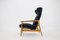 Czechoslovakian Oak Reclining Wing Chair, 1960s, Image 3