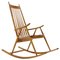 Varjonen Wood Processing Beech Rocking Chair, 1960s 1